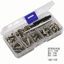 Load image into Gallery viewer, 180/80 Sets Punk Rivet Screw Back Studs and Spikes Kit with Tools Leather Craft Bullet Cone DIY for Leather collar Bracelet
