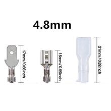 Load image into Gallery viewer, 180/90/30PCS 2.8mm 4.8mm 6.3mm Insulated Spade Wire Connectors Female &amp; Male Crimp Terminal Set Electrical Cable Crimp Terminal
