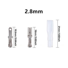 Load image into Gallery viewer, 180/90/30PCS 2.8mm 4.8mm 6.3mm Insulated Spade Wire Connectors Female &amp; Male Crimp Terminal Set Electrical Cable Crimp Terminal
