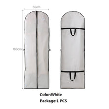 Load image into Gallery viewer, 180CM Wedding Bridal Dress Dust Cover for Home Wardrobe Gown Garment Clothes Storage Protective Bag Waterproof Dustproof Covers

