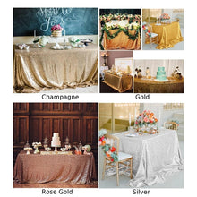 Load image into Gallery viewer, 180x120cm Rectangular Table Cover Glitter Sequin Table Cloth Rose Gold Tablecloth For Wedding Birthday Party Home Decoration
