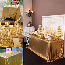 Load image into Gallery viewer, 180x120cm Rectangular Table Cover Glitter Sequin Table Cloth Rose Gold Tablecloth For Wedding Birthday Party Home Decoration
