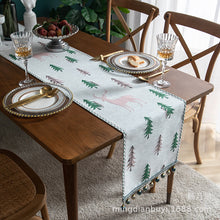Load image into Gallery viewer, American Deer Jacquard Table Runner Tablecloth Cover Cloth Tailstock Flag
