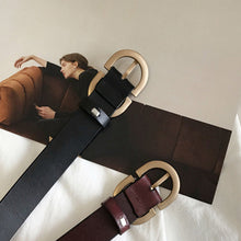 Load image into Gallery viewer, Belt Versatile High Quality Casual Belt Women's Leather Two-Layer Belt Slim Waist Belt
