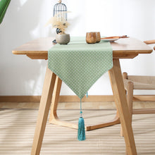 Load image into Gallery viewer, Japanese Style Cotton Linen Table Runner Plaid Tea Mat Zen Linen Retro Japanese Style Tablecloth Plate Mat Tablecloth
