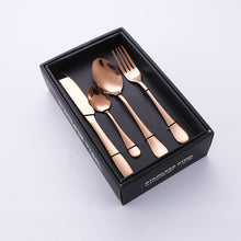 Load image into Gallery viewer, Stainless Steel 24-Piece Set Western Dinner Set Gift Box Steak Knife and Fork Spoon
