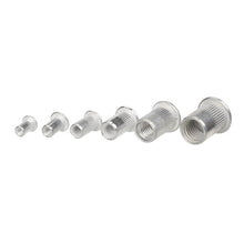 Load image into Gallery viewer, 190/165/100pcs M3 M4 M5 M6 M8 M10 Aluminum Flat Head Rivet Nuts NutsInsert Cap Thread Insert Rivet Nut Tool Set
