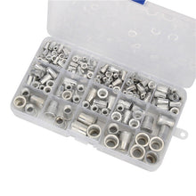 Load image into Gallery viewer, 190/165/100pcs M3 M4 M5 M6 M8 M10 Aluminum Flat Head Rivet Nuts NutsInsert Cap Thread Insert Rivet Nut Tool Set
