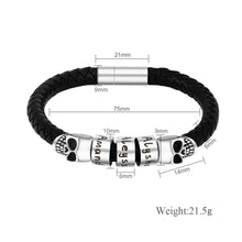 Load image into Gallery viewer, Double Skull Bracelet Stainless Steel Men's Bracelet Magnetic Snap Personality Trend Braided Bracelet Gift
