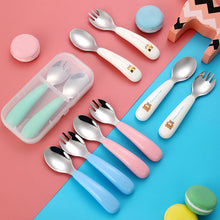 Load image into Gallery viewer, Portable Tableware Cartoon Creative Baby Tableware Customized Gift Children's Tableware Set
