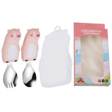 Load image into Gallery viewer, Set Cartoon Baby Spork Infant Creative Solid Food Tools Feeding Tableware
