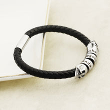 Load image into Gallery viewer, Double Skull Bracelet Stainless Steel Men's Bracelet Magnetic Snap Personality Trend Braided Bracelet Gift
