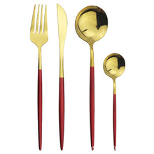 Load image into Gallery viewer, Stainless Steel Tableware Portugal Knife, Fork and Spoon Suit Nordic Western Food Knife and Fork Four-Piece Set
