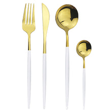 Load image into Gallery viewer, Stainless Steel Tableware Portugal Knife, Fork and Spoon Suit Nordic Western Food Knife and Fork Four-Piece Set

