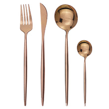 Load image into Gallery viewer, Stainless Steel Tableware Portugal Knife, Fork and Spoon Suit Nordic Western Food Knife and Fork Four-Piece Set

