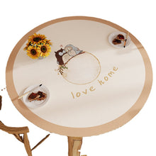 Load image into Gallery viewer, White Simple Table Mat Waterproof Oil-Proof round Leather Tablecloth Household PVC Leather round Tablecloth
