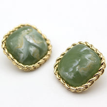 Load image into Gallery viewer, 5pcs/set Metal Button Rectangular Feel Button Point Oil Pearl Imitation Shell Coat Clip Clothing Decorative Button

