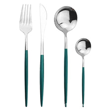 Load image into Gallery viewer, Stainless Steel Tableware Portugal Knife, Fork and Spoon Suit Nordic Western Food Knife and Fork Four-Piece Set
