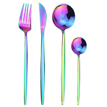 Load image into Gallery viewer, Stainless Steel Tableware Portugal Knife, Fork and Spoon Suit Nordic Western Food Knife and Fork Four-Piece Set
