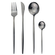 Load image into Gallery viewer, Stainless Steel Tableware Portugal Knife, Fork and Spoon Suit Nordic Western Food Knife and Fork Four-Piece Set
