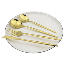 Load image into Gallery viewer, Stainless Steel Tableware Portugal Knife, Fork and Spoon Suit Nordic Western Food Knife and Fork Four-Piece Set
