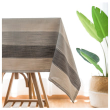 Load image into Gallery viewer, Tablecloth Striped Cotton Linen Material Dustproof Rectangular Tablecloth
