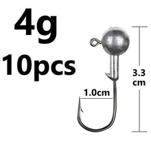 Load image into Gallery viewer, Fishhook 1g 2g 3g 4g 5g 10g 20g 22g 25g 28g crank Jig head hook fishing hook head Jig lure hard bait soft worm jig hook for fishing
