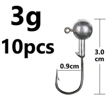 Load image into Gallery viewer, Fishhook 1g 2g 3g 4g 5g 10g 20g 22g 25g 28g crank Jig head hook fishing hook head Jig lure hard bait soft worm jig hook for fishing
