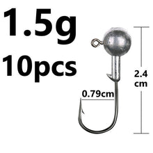 Load image into Gallery viewer, Fishhook 1g 2g 3g 4g 5g 10g 20g 22g 25g 28g crank Jig head hook fishing hook head Jig lure hard bait soft worm jig hook for fishing
