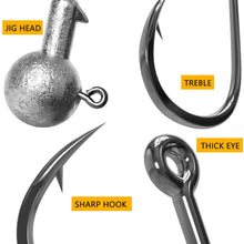 Load image into Gallery viewer, Fishhook 1g 2g 3g 4g 5g 10g 20g 22g 25g 28g crank Jig head hook fishing hook head Jig lure hard bait soft worm jig hook for fishing
