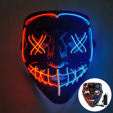 Load image into Gallery viewer, 1P Scary Halloween Colplay Light Up Purge Mask Halloween Masquerade Party LED Face Masks for Kids Men Women Mask Glowing in Dark
