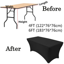 Load image into Gallery viewer, Elastic Wedding Dining Decor Rectangular Spandex Tablecloth Stretch Table Cover Elegant Party 4\6 FT
