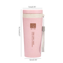 Load image into Gallery viewer, 1PC Travel Mug Thermo Bottle Office Coffee Tea Bottle Cups Straw Plastic Thermal Insulatio Cup Thermos for Tea Drinkware Cups
