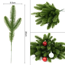 Load image into Gallery viewer, 1Pack Christmas Pine Needle Branches Fake Plant Christmas Tree Ornament Decorations for Home DIY Wreath Gift Box Wedding Flowers
