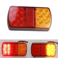 Load image into Gallery viewer, 1Pair Waterproof 24 LED Taillights 12V Trailer Truck Lorry Stop Rear Tail Light Auto Car Signal Lamp Caution Indicator Fog Light
