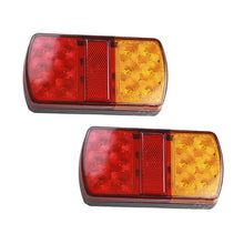 Load image into Gallery viewer, 1Pair Waterproof 24 LED Taillights 12V Trailer Truck Lorry Stop Rear Tail Light Auto Car Signal Lamp Caution Indicator Fog Light
