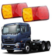 Load image into Gallery viewer, 1Pair Waterproof 24 LED Taillights 12V Trailer Truck Lorry Stop Rear Tail Light Auto Car Signal Lamp Caution Indicator Fog Light
