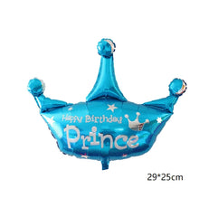 Load image into Gallery viewer, 1Pc Lovely Baby Foil Balloon Girl Boy Shower Rose Gold Blue Crown Birthday Party Decoration Kids Gift Inflatable Toy Helium Ball
