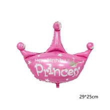 Load image into Gallery viewer, 1Pc Lovely Baby Foil Balloon Girl Boy Shower Rose Gold Blue Crown Birthday Party Decoration Kids Gift Inflatable Toy Helium Ball
