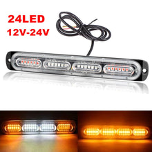 Load image into Gallery viewer, 1Pcs 24smd LED Strobe Light Car Emergency Warning Light 12V 24V Trailer Truck Strobos Auto Diode Yellow White Flashing Lamp
