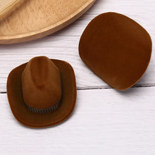 Load image into Gallery viewer, 1Pcs Creative Cowboy Hat Shape Rings Box Velvet Jewelry Display Box Storage Case Jewelry Packaging Display New
