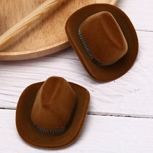 Load image into Gallery viewer, 1Pcs Creative Cowboy Hat Shape Rings Box Velvet Jewelry Display Box Storage Case Jewelry Packaging Display New
