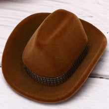 Load image into Gallery viewer, 1Pcs Creative Cowboy Hat Shape Rings Box Velvet Jewelry Display Box Storage Case Jewelry Packaging Display New
