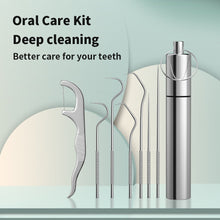 Load image into Gallery viewer, 1Set Dental Floss Steel Dental Flosser Toothpick Metal Stainless Steel Cleaning Tooth Flossing Reusable Dental Floss Oral Care 0ral irrigator
