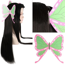 Load image into Gallery viewer, 1pcs Demon Slayer Cosplay Kimetsu no Yaiba Tsuyuri Kanawo Kochou Shinobu Headwear Butterfly Hairpin Hair Clip Costume Headwear

