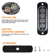 Load image into Gallery viewer, 1pcs Led Strobe Warning Light Cheap Strobe Grille Flashing Lightbar Truck Car Beacon Lamp Amber Traffic Light 12V 24V Car Light
