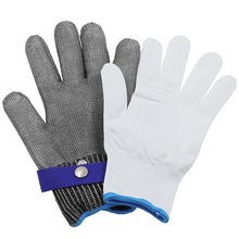 Load image into Gallery viewer, 1pcs Stainless Steel Gloves Cut Resistant Gloves Grade 5 Anti-cut Slaughter Hand Protect Labor Gardening Wire Metal Mesh Butcher
