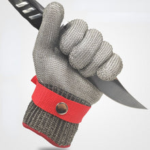 Load image into Gallery viewer, 1pcs Stainless Steel Gloves Cut Resistant Gloves Grade 5 Anti-cut Slaughter Hand Protect Labor Gardening Wire Metal Mesh Butcher
