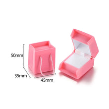 Load image into Gallery viewer, 1pcs Velvet Ring Box Stud Earring Rings Holder Case Jewelry Display Box Engagement Wedding Valentine's Day Gift Packaging Box
