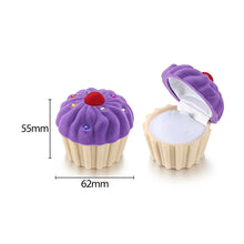 Load image into Gallery viewer, 1pcs Velvet Ring Box Stud Earring Rings Holder Case Jewelry Display Box Engagement Wedding Valentine's Day Gift Packaging Box
